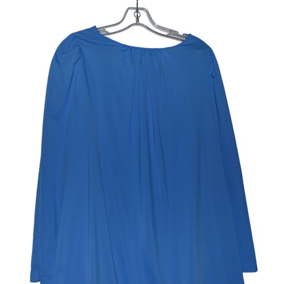 Shadowline (R) Sleep Wear Nylon  Exclusive of Trim Mexico Night Gown Blue M - Picture 7 of 10